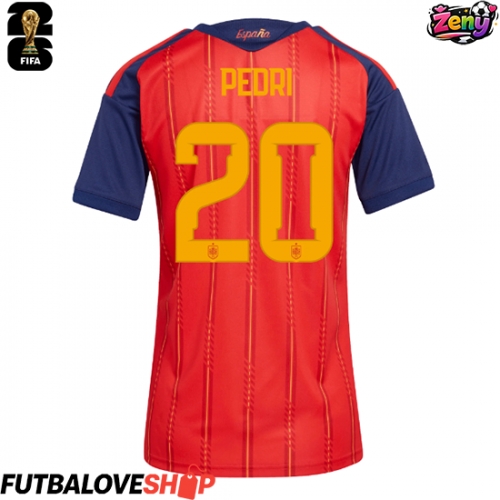 Dres Španielsko Pedri Gonzalez #20 Domáci pre Ženy MS 2026 Krátky Rukáv